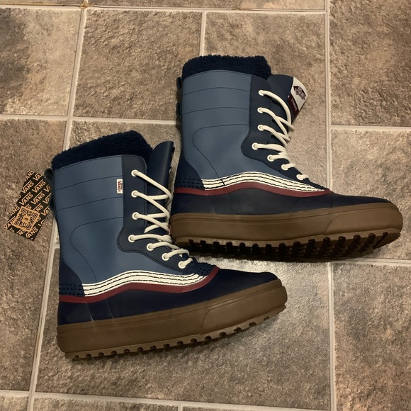 Vans Standard Snow MTE Mens Size 9 Winter Waterproof Boots Blue/ Gum - Picture 2 of 7